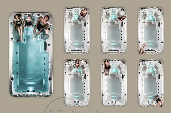 SPA бассейн Vortex Spas Aquagym Max Extreme (Австралия), 449 × 231 × 130 см