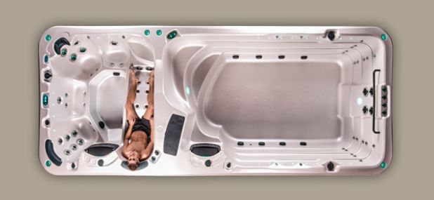 Плавальний двозонний спа басейн